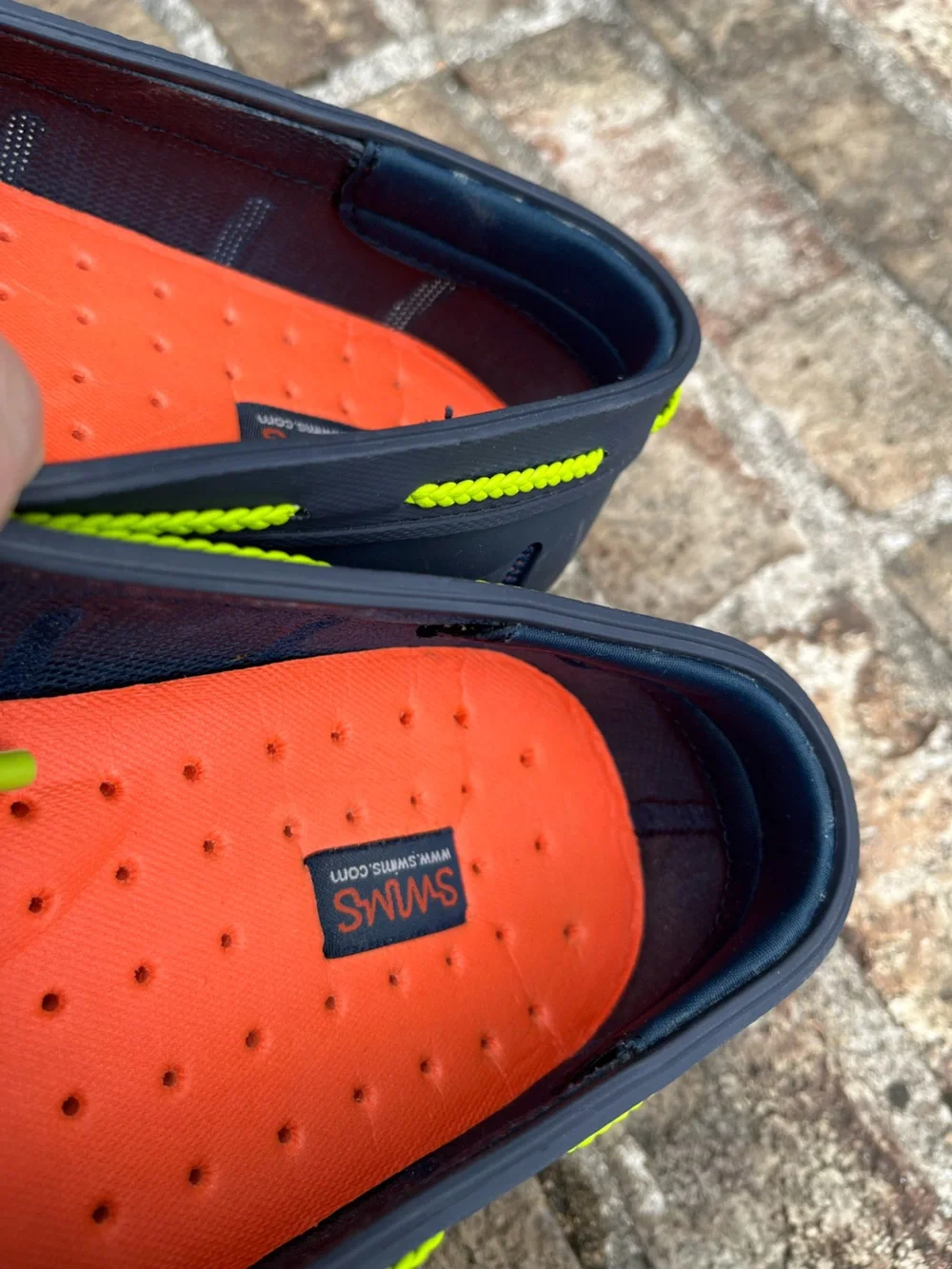 Swims Braided Lace Loafers Men's Size 12 Navy/Lime Moccasins Driving Water Shoes